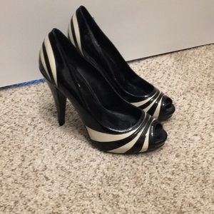 Black and cream Heels
